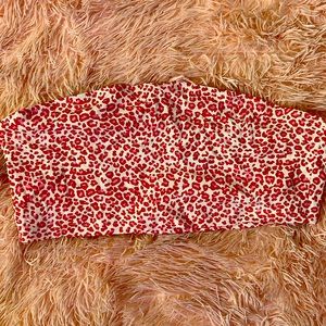 Pink cheetah tube top